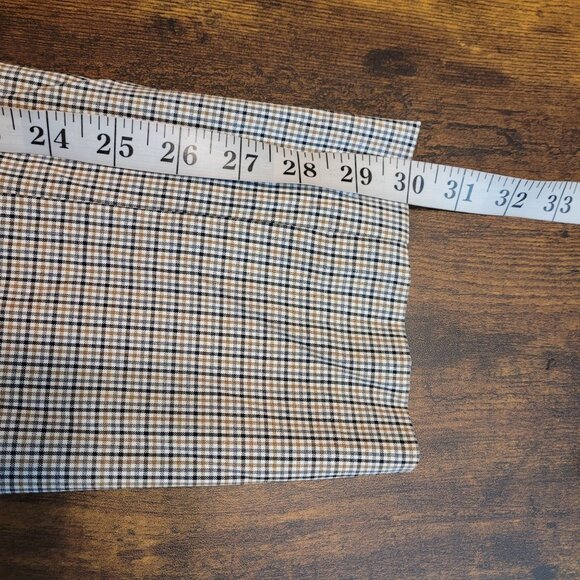 Tommy Hilfiger Trouser Pants Size 34x30 Micro Check Beige Blue White Preppy - Picture 9 of 10